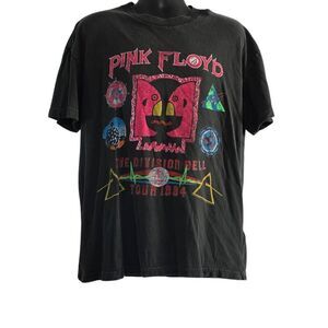 Abercrombie & Fitch Mens Size XL Black Pink Floyd The Division Bell Tour T-Shirt